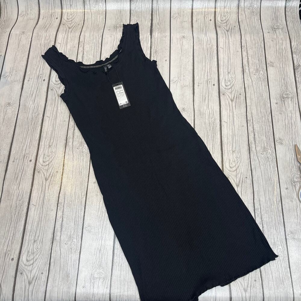 🆕NWT Vero Moda Ribbed Black Dress Size Large